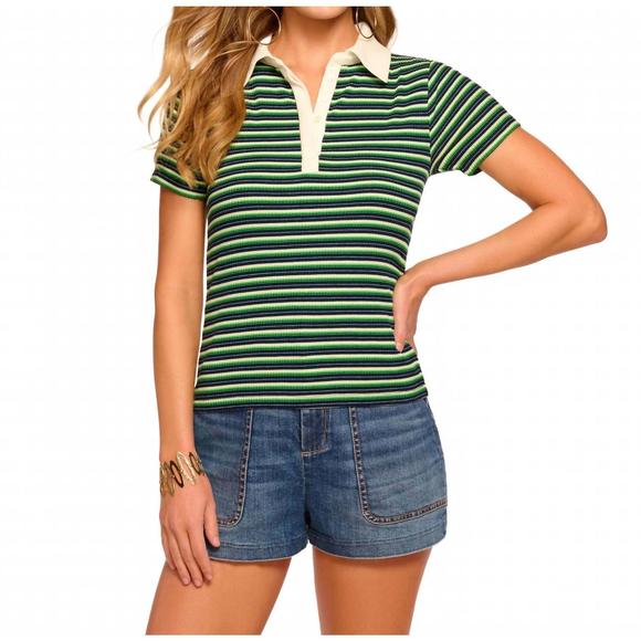 NEW RAMY BROOK avalon top in navy stripe